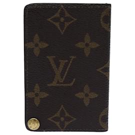 Louis Vuitton-LOUIS VUITTON Monograma Porte Cartes Caso de pressão de crédito M60937 LV Auth ar11758-Monograma