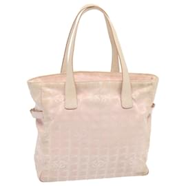 Chanel-CHANEL Nueva línea de viaje Tote Bag Nylon Rosa CC Auth ep3977-Rosa