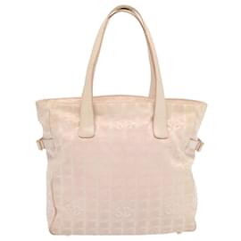 Chanel-CHANEL Nueva línea de viaje Tote Bag Nylon Rosa CC Auth ep3977-Rosa
