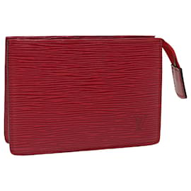 Louis Vuitton-LOUIS VUITTON Epi Poche Toilette 15 Custodia rossa LV autenticazione 71147-Rosso