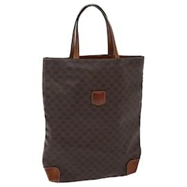 Céline-CELINE Macadam Canvas Hand Bag PVC Brown Auth 71546-Brown
