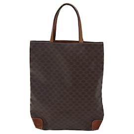 Céline-CELINE Macadam Canvas Hand Bag PVC Brown Auth 71546-Brown