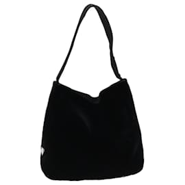 Prada-PRADA Shoulder Bag Velor Black Auth bs13612-Black