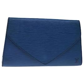 Louis Vuitton-LOUIS VUITTON Epi Art Deco Clutch Bag Blau M.52635 LV Auth 70740-Blau
