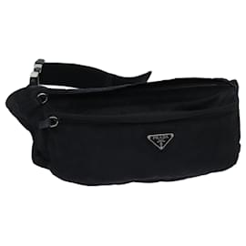 Prada-PRADA Body Bag Nylon Black Auth yk11834-Black
