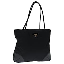 Prada-PRADA Tote Bag Nylon Black Auth fm3365-Black