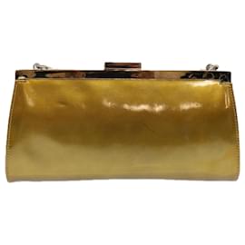 Gucci-GUCCI Borsa A Spalla Smalto Giallo Auth ep3946-Giallo