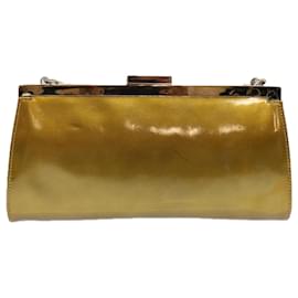 Gucci-GUCCI Shoulder Bag Enamel Yellow Auth ep3946-Yellow