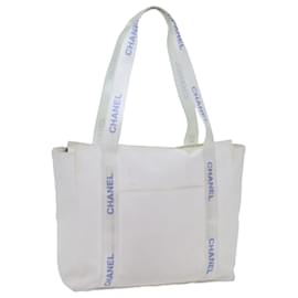 Chanel-CHANEL Tote Bag PVC White CC Auth bs13602-White