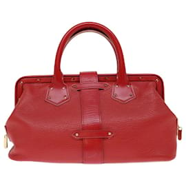 Louis Vuitton-LOUIS VUITTON Suhari Angenu PM Hand Bag Leather Geranium M91843 LV Auth 71249-Other