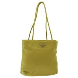 Prada-PRADA Hand Bag Nylon Khaki Auth 71098-Khaki