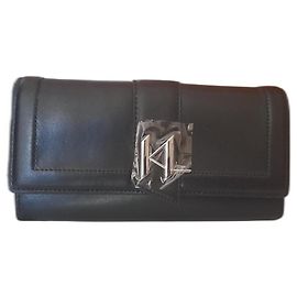 Karl Lagerfeld Saddle Continental FP  Wallet Black