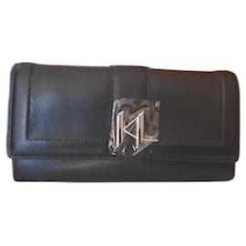 Karl Lagerfeld-Saddle Continental FP  Wallet-Black