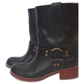Botas Biker Marc Jacobs em couro preto Preto