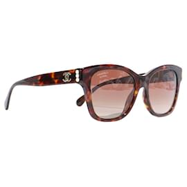 Chanel-CHANEL Sonnenbrille T.  Metall-Braun