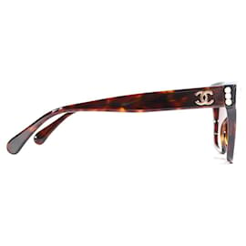 Chanel-CHANEL Sonnenbrille T.  Metall-Braun