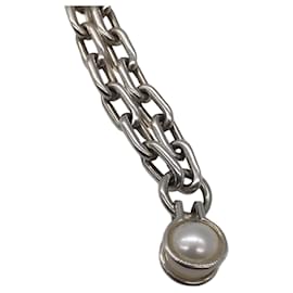 Tiffany & Co-TIFFANY & CO. Wickelarmband aus Sterlingsilber mit Perlenverzierung-Silber