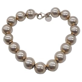 Autre Marque-TIFFANY & CO. Sterling Silver Ball Bracelet-Silvery