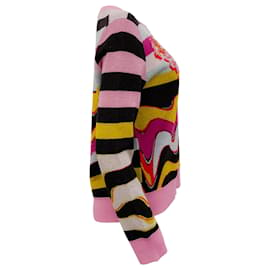 Autre Marque-Libertine Pink Stripe Sweater with Crystal Details-Pink