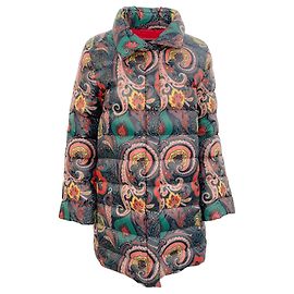 Etro Navy Multi Paisley 3/4 puffer coat Multiple colors