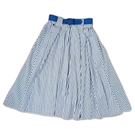 Kenzo-Falda larga a rayas de Kenzo-Blanco,Azul
