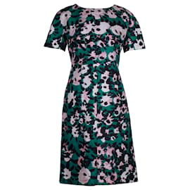 Marni-Marni Floral Shift Dress in Green Cotton-Other