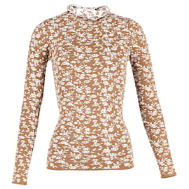 Autre Marque-Dodo Bar Or Printed Long Sleeve Top in Brown Viscose-Brown