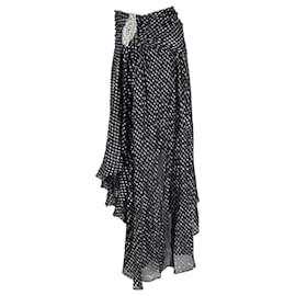 Autre Marque-Dodo Bar Or Asymmetric Skirt in Black Silk-Black