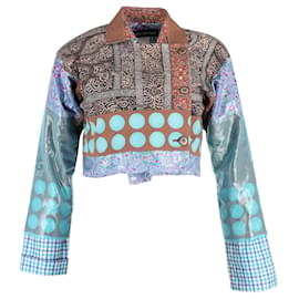 Issey Miyake-Issey Miyake Boxy Jacket in Multicolor Cotton-Other,Python print