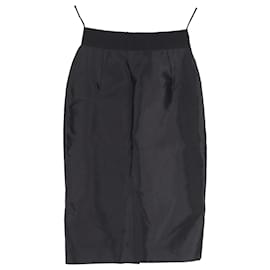 Dolce & Gabbana-Dolce & Gabbana Pencil Skirt in Black Silk -Black