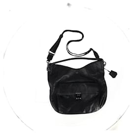 Anya Hindmarch-Anya Hindmarch Shoulder Bag in Black Leather-Black