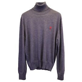 Ami De Coeur Rollkragenpullover aus grauer Wolle Grau