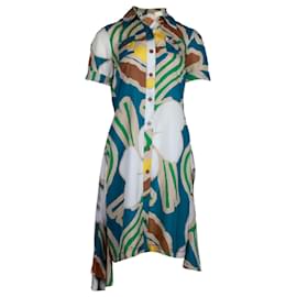 Diane Von Furstenberg-Diane von Furstenberg Vestido camisa Huahine em seda multicolor-Multicor