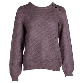 Apc UNE.P.C. Pull en tricot à épaules boutonnées en mélange d'acrylique et de mohair marron Marron