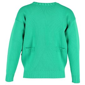 Marni – Strickjacke mit Knopfleiste vorne aus grüner Viskose Grün
