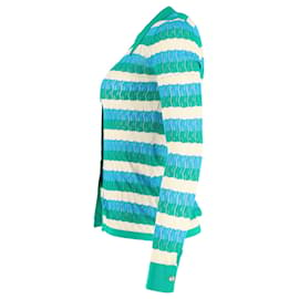 Autre Marque-Dodo Bar Or Leta Striped Knit Shirt in Multicolor Viscose-Green