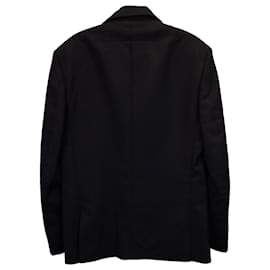 Givenchy-Manteau Sport Givenchy avec Doublure Zippée en Laine Noire-Noir