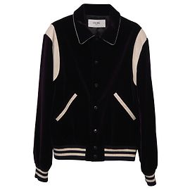 Céline Celine Teddy Jacket aus violettem Samt  Lila