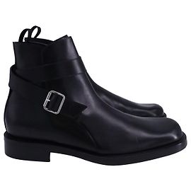 Balenciaga Buckled Jodhpur Boots in Black Leather Black