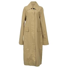 Burberry-Trench lungo oversize Burberry in cotone beige-Beige