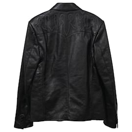 Saint Laurent-Chaqueta estilo blazer estilo western de Saint Laurent en cuero negro-Negro
