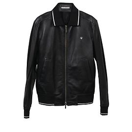 Dior Bomber Jacket in Black Leather Black