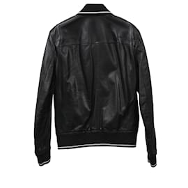 Dior-Dior Bomber Jacket in Black Leather-Black