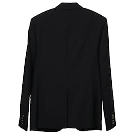 Saint Laurent-Saint Laurent Single-Breasted Blazer in Black Wool-Black