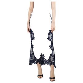 Zimmermann Weiße Hose mit Spitzenbesatz - Größe UK 10 Weiß