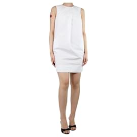 Joseph-Mini vestido branco franzido sem mangas - tamanho Reino Unido 8-Branco