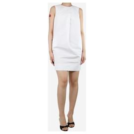 Joseph-Mini vestido branco franzido sem mangas - tamanho Reino Unido 8-Branco