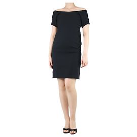 Jil Sander Robe noire à col large - taille UK 8 Noir