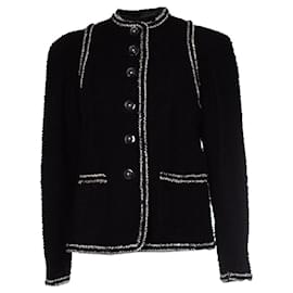 Chanel-Giacca in tweed nero con bottoni CC senza tempo-Nero