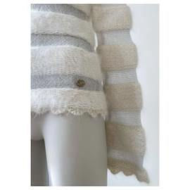 Chanel-Pasarela de lujo suéter esponjoso-Crudo